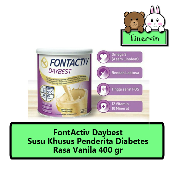 

FontActiv Daybest Rasa Vanila 400 Gr - Susu Khusus Penderita Diabetes