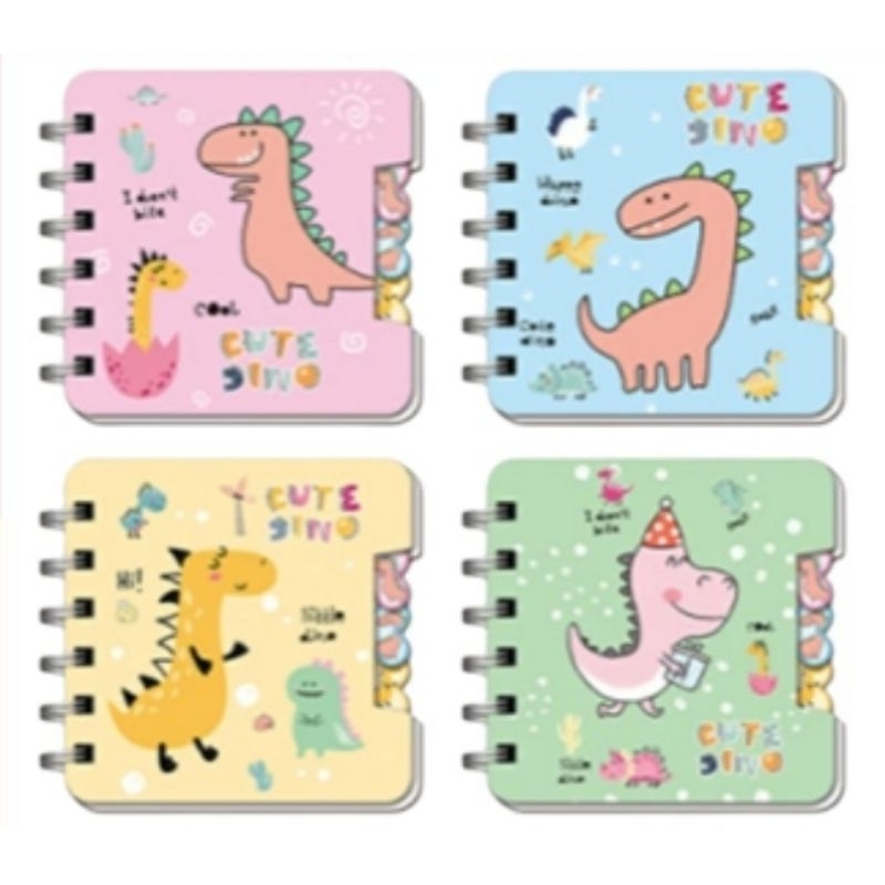 

Memo Diary Spiral Indeks Hardcover ( Unicorn / Kuromi / Dinosaurus )