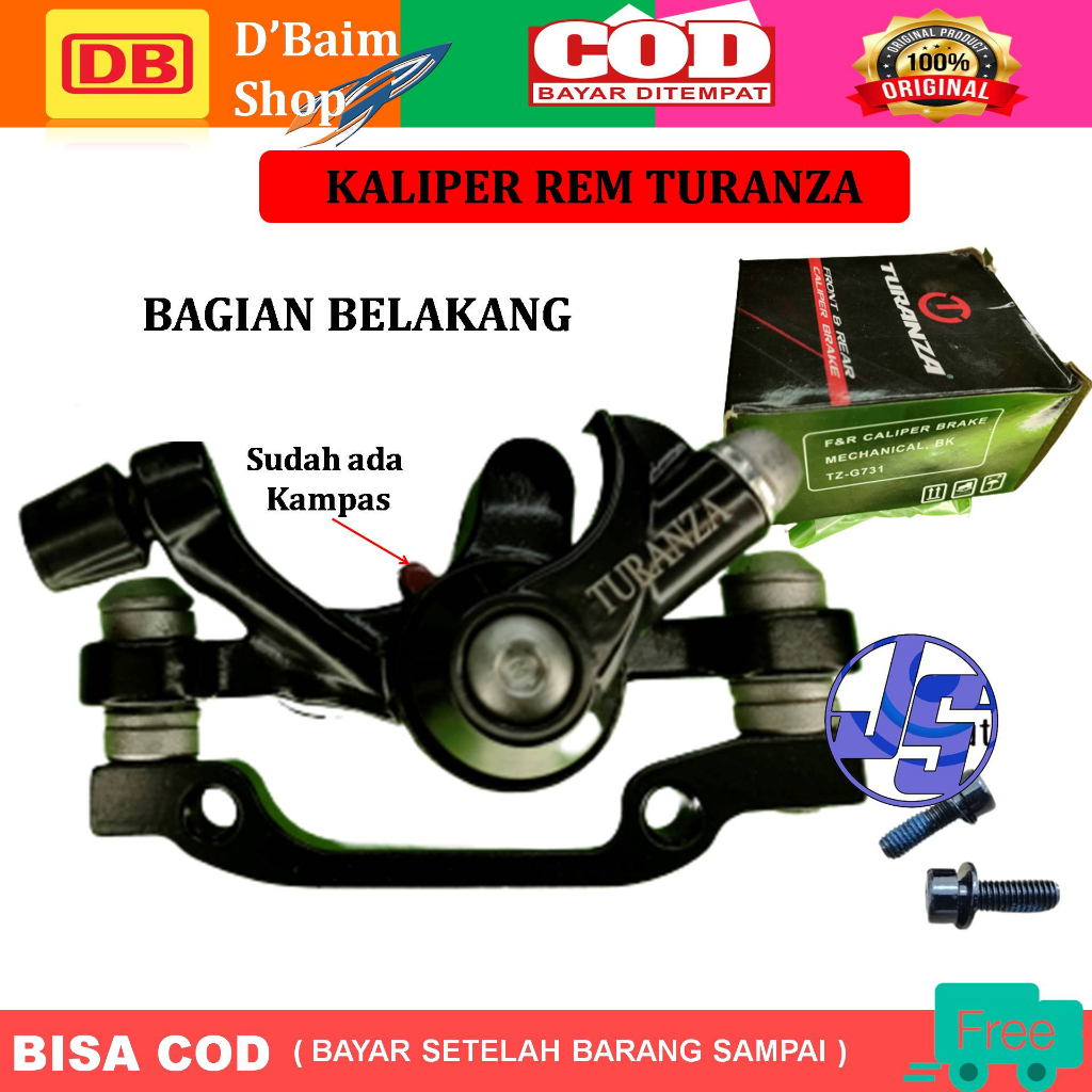 Kaliper Rem Cakram Turanza Kepala Kaliper Rem Cakram Disk Disc Brake Sepeda Sepedah Lipat MTB Gunung CTB Depan Belakang