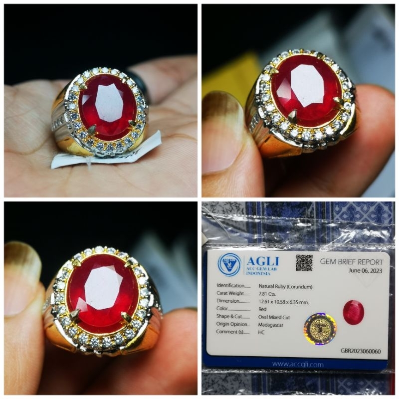 CINCIN PERMATA NATURAL RUBY PIGEON MEMO AGLI