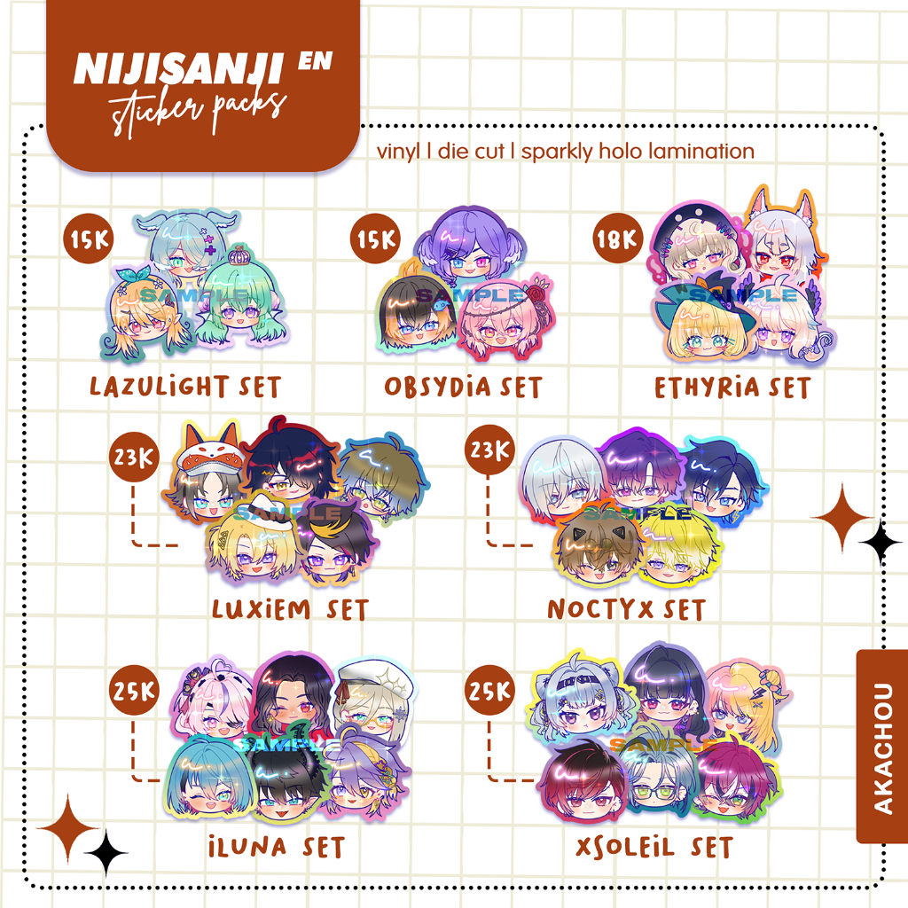 

NijisanjiEN Holo Sticker Pack (LazuLight / Obsydia / Ethyria / Luxiem / Noctyx / Iluna / Xsoleil)