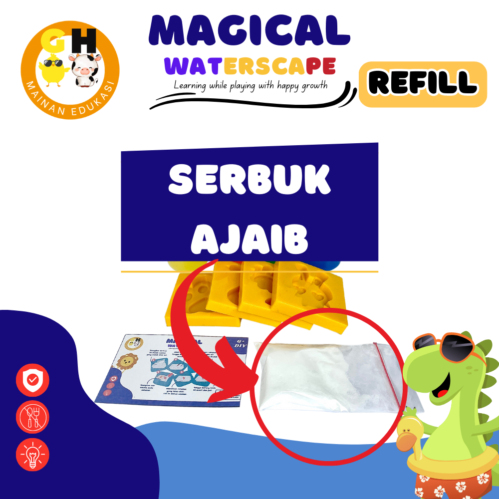 Refill Magical Waterscape Mainan Edukasi Gel Cetakan Jelly Air Ajaib DIY Montessori by GHEduPlay