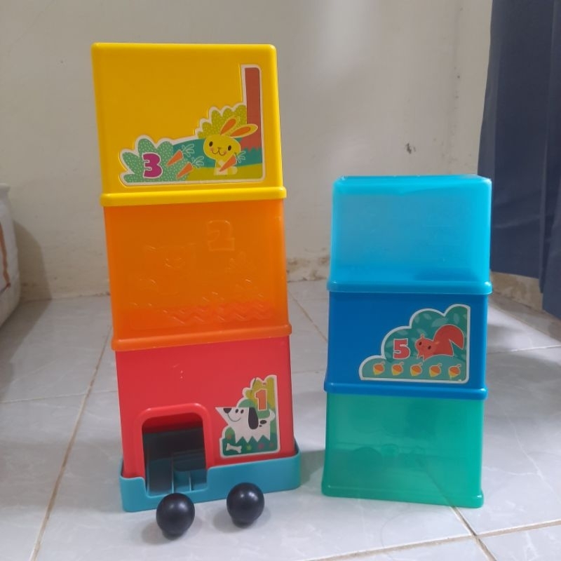 Preloved Playskool Build Roll & Stacking Tower Mainan Edukasi Motorik Anak not ELC Fisher Price