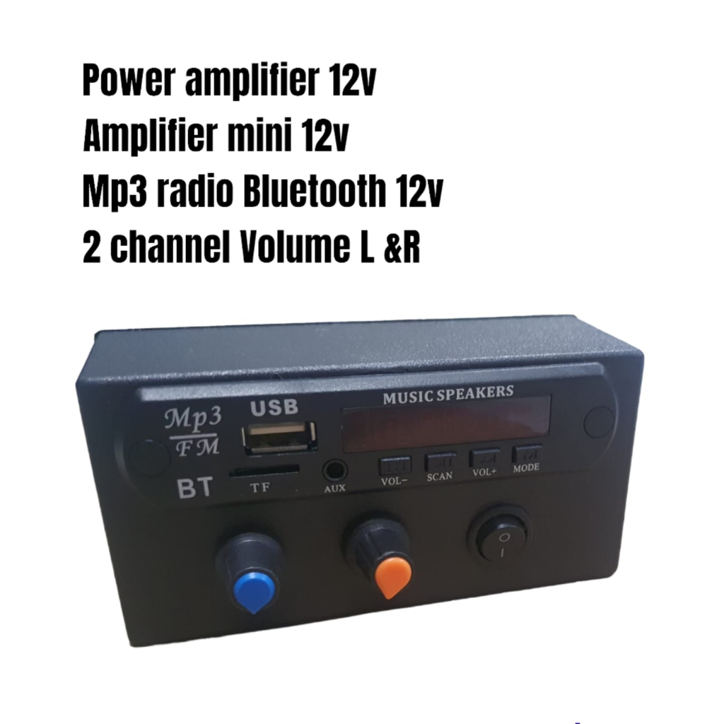 AYABDG AMPLI MINI 12V 2 CHANNEL POWER AMPLIFIER CLASS D/ AMPLIFIER MP3 RADIO BLUETHOOTH 12V
