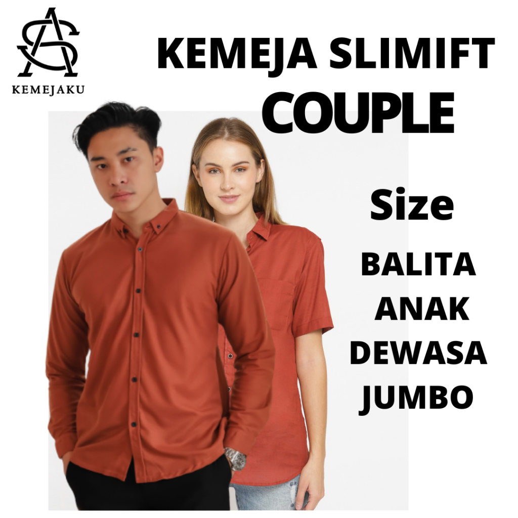 Kemeja polos warna teracota teracotta kemeja pria teracota kemeja wanita teracota