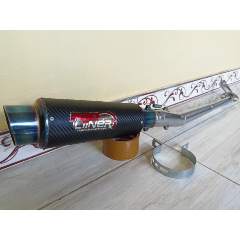 knalpot racing prolinear carbon supra x vega jupiter smash revo karisma supra x 125 blade titan shog