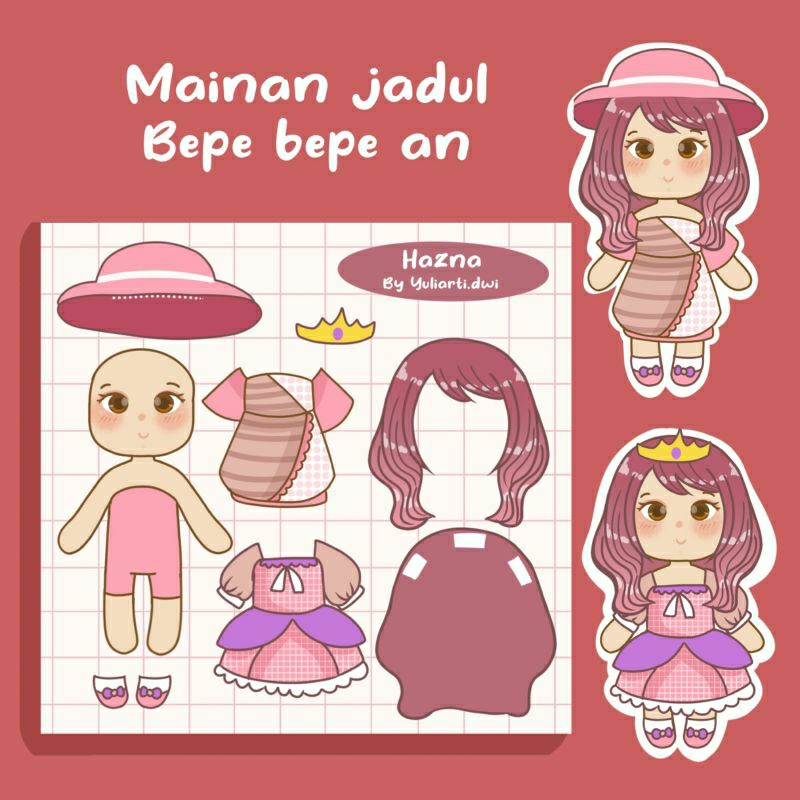 (cute paper doll)bepe bepean/bongkar pasang/ paper doll/bp bp an