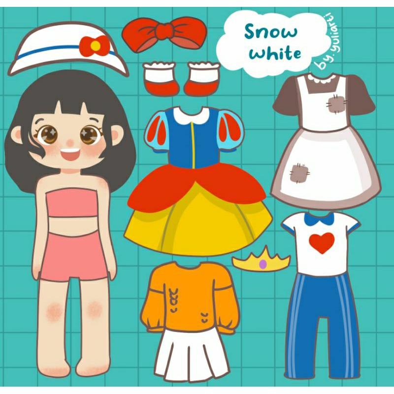 (princess paper doll)bepe bepean/paper doll/bp bp an/bongkar pasang(princess)