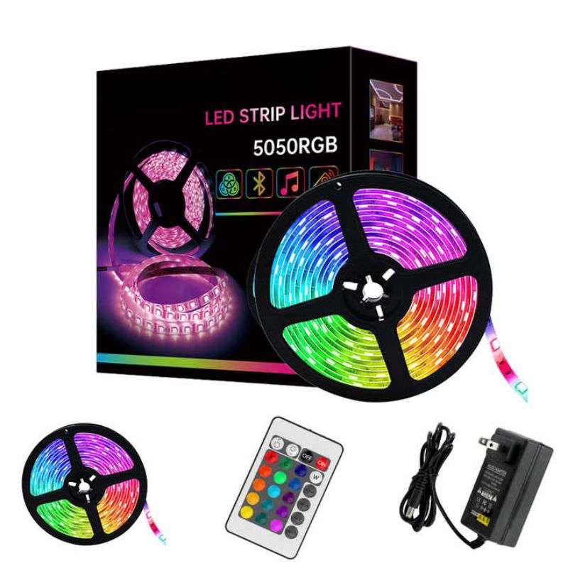 PAKET LAMPU LED STRIP RGB SMD 5050 3528 15M SENSOR SUARA MUSIC