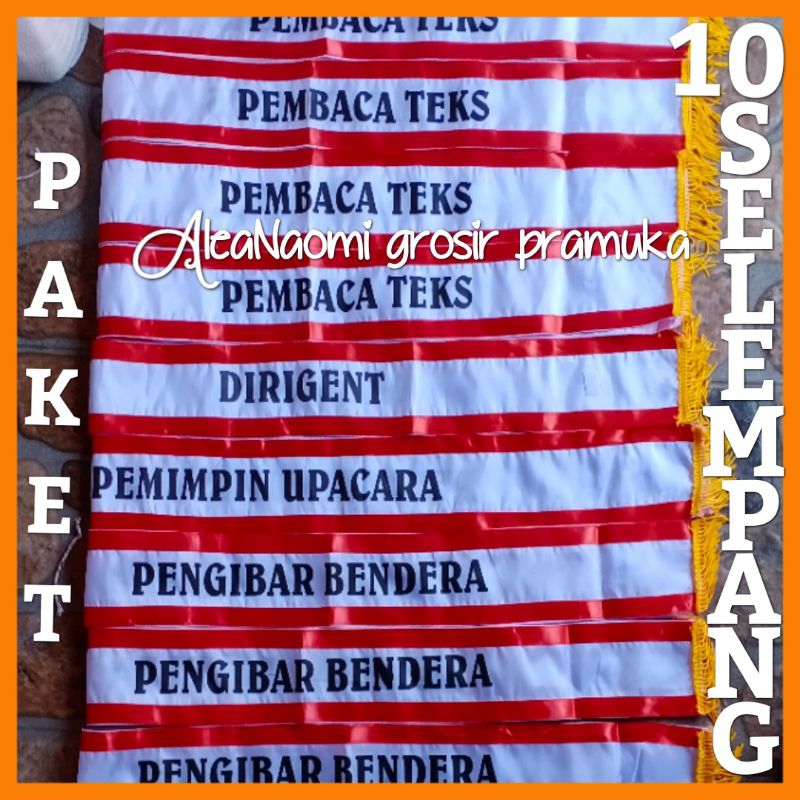 PAKET Selempang upacara Selempang paskibra selempang paskibraka