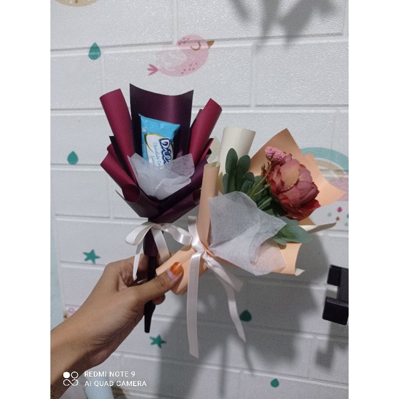 buket bunga / buket bunga mini / souvenir buket / buket snack