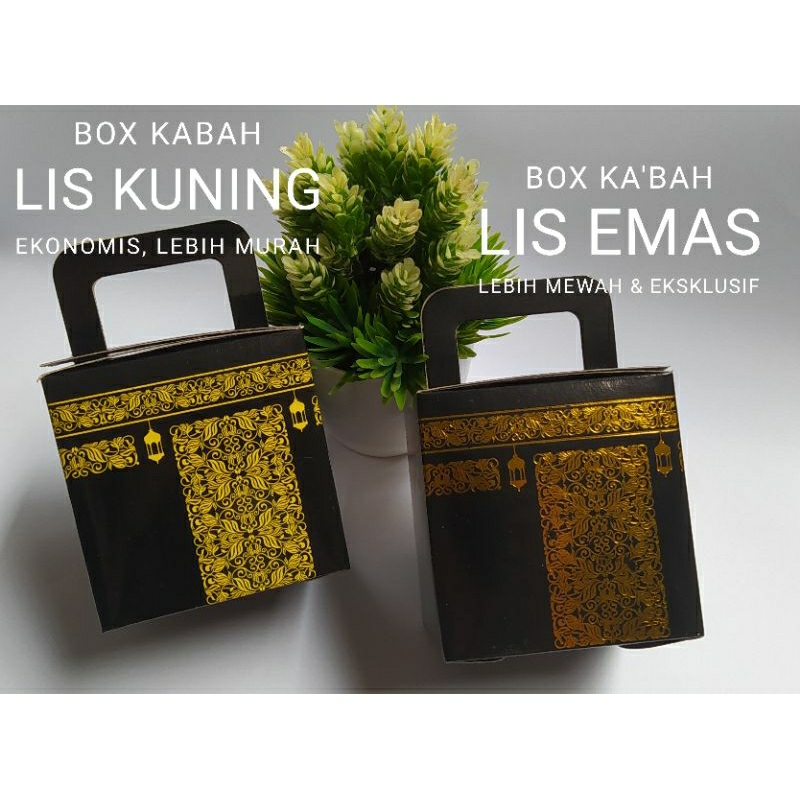 

Box ka'bah Lis Emas kakbah tas souvenir haji umroh custom nama paperbag