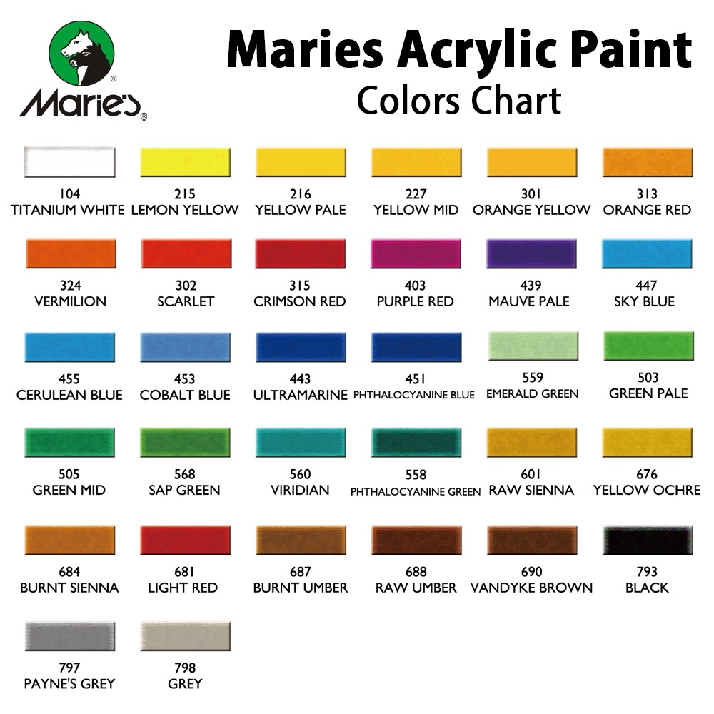 Maries Acrylic 30ml / 75ml / 120ml Part 2