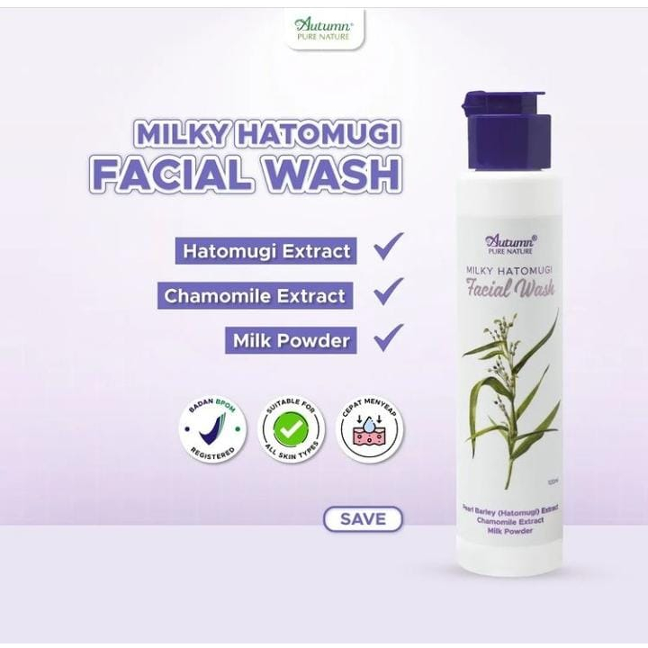 AUTUMN Milky Hatomugi Facial Wash | Skin Lotion | Body Wash