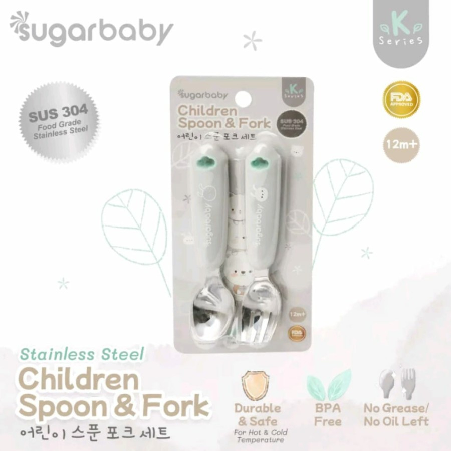 Sugar baby Stainless Children spoon dan fork