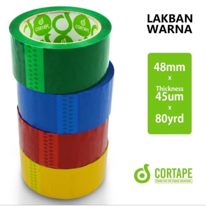 Lakban Warna Premium Cortape 48mm X 80yard