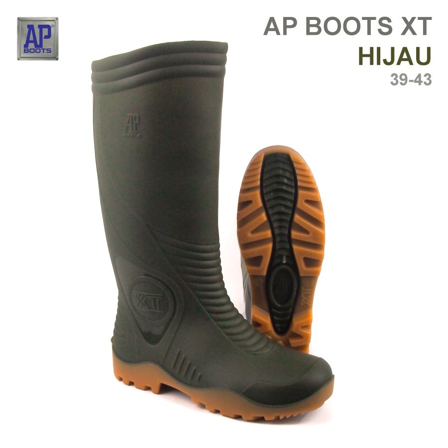 Sepatu Safety Boot AP XT Hijau  Sepatu Boot PVC Green Sepatu Boot AP XT Safety Boots