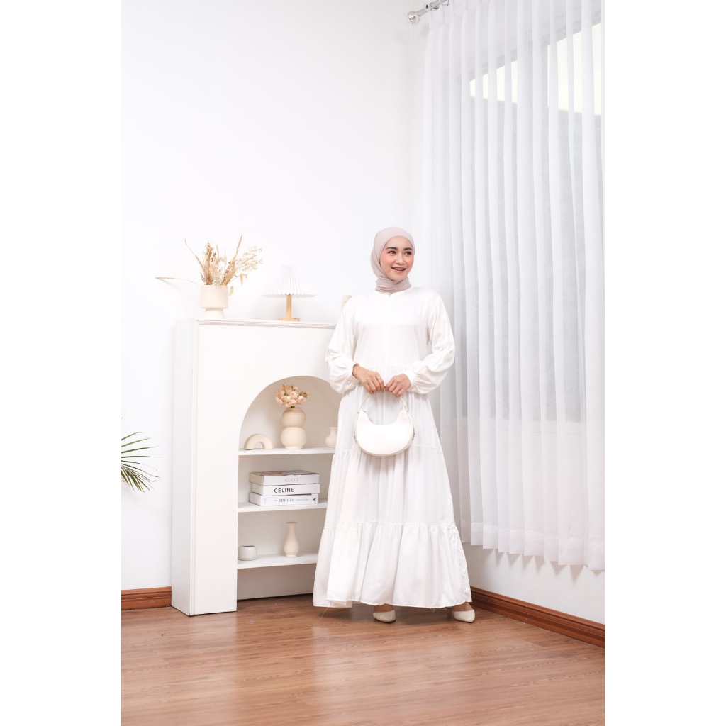 INARA DRESS BAHAN RAYON TWILL /  Gamis Kondangan BAJU DEWASA MURAH TERBARU 2023 Busui Friendly / GAMIS WANITA