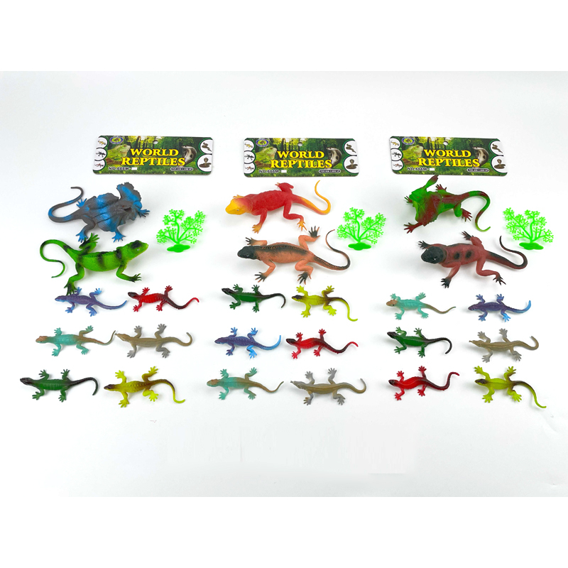 MAINAN ANAK REPTIL KARET KADAL CICAK IGUANA REPTILE WORLD FIGURIN DIORAMA KOLEKSI