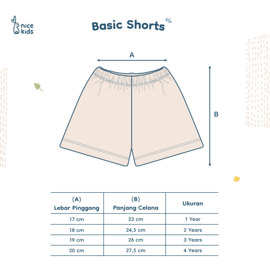 Nice Kids - Basic Short (Celana Anak 1-4 Tahun)