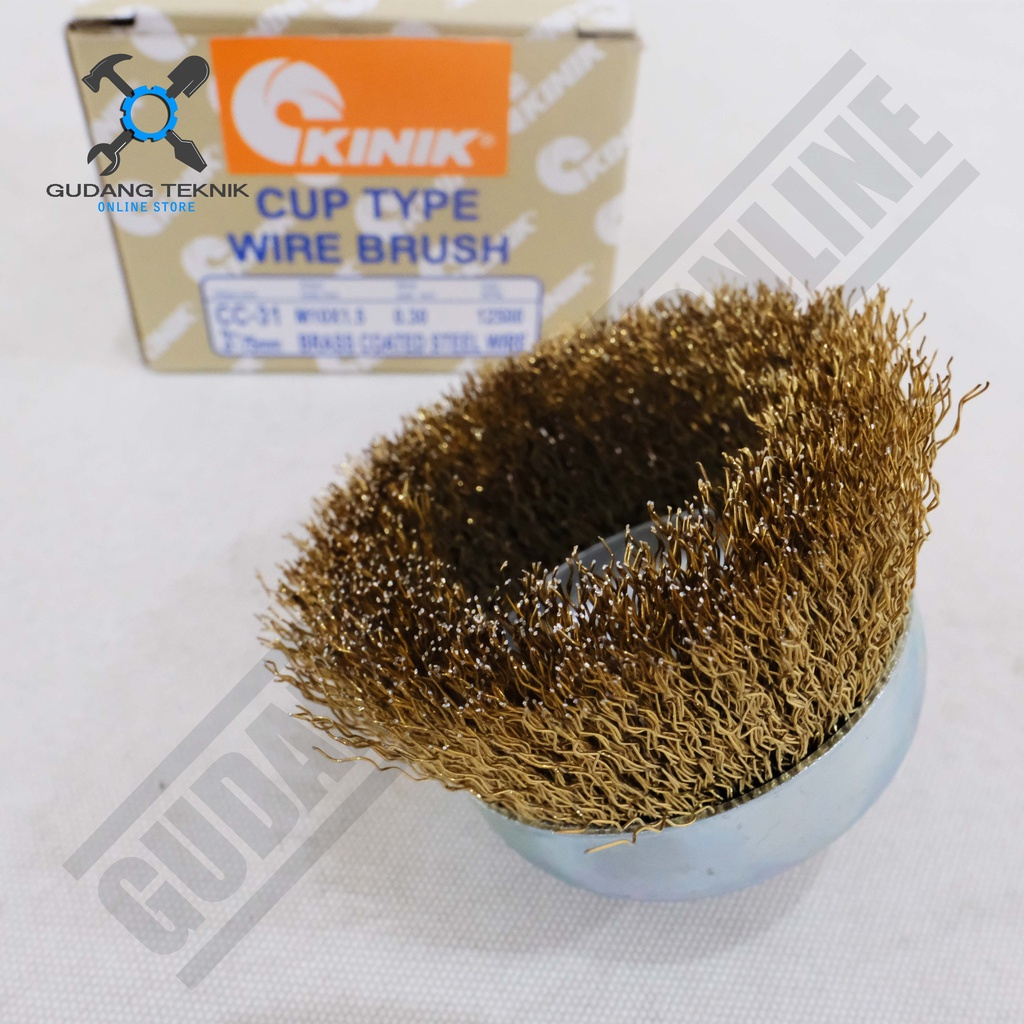 Sikat Mangkok Kawat 3&quot; CC31 KINIK / Cup Brush Steel Wire Sikat Gerinda Kawat Model Mangkok Sikat Grenda Kawat Kuningan Mangkok 3 Inch CC 31 KINIK