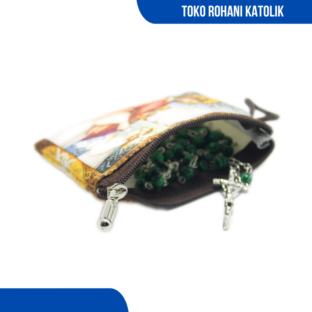 KANTONG ROSARIO (PREMIUM) PERSEGI PANJANG / DOMPET ROSARIO KATOLIK / DOMPET ROHANI