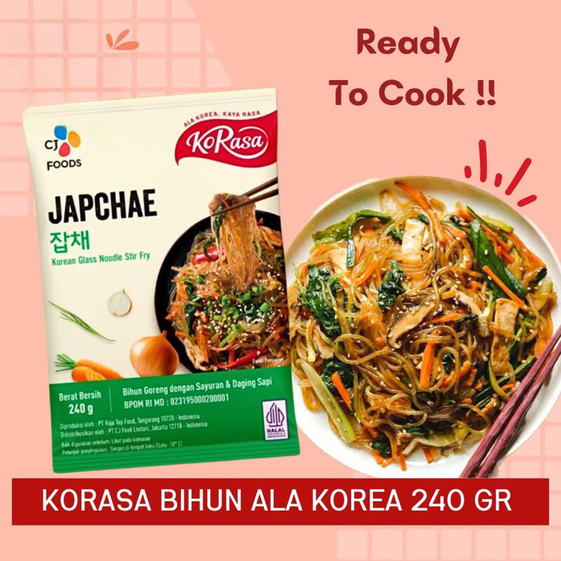 

Korasa Japchae Bihun Goreng ala korea 240gr by CJ Foods / Ready to cook lengkap dengan sayuran dan daging sapi siap masak asli korea