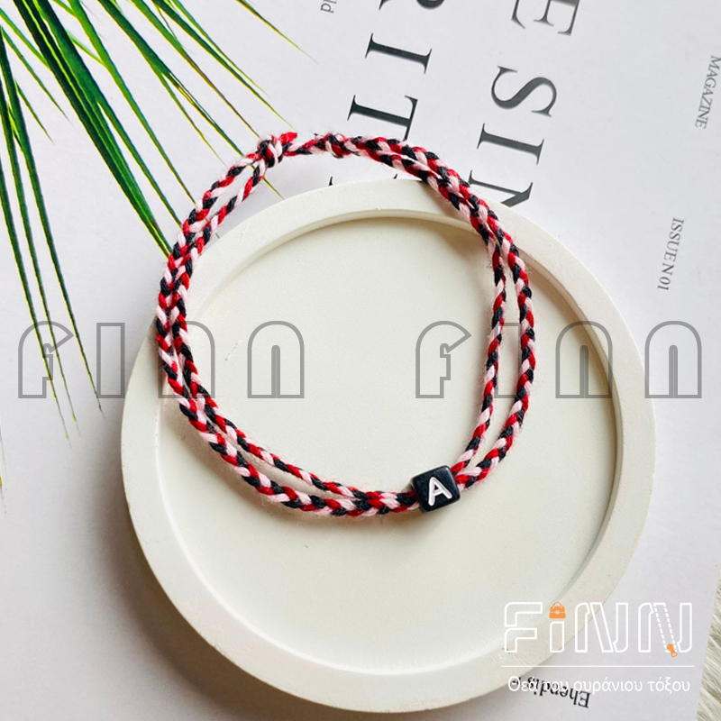 Jual Aksesoris Gelang Tridatu Inisial Huruf A Untuk Pria dan Wanita Fashion Kekinian Import