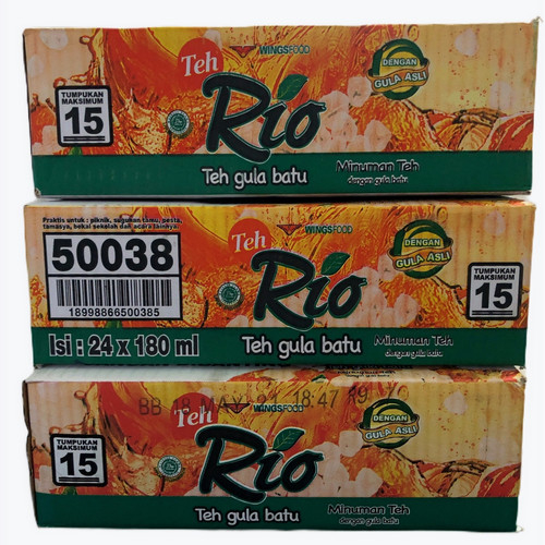 

Teh Rio Gula Batu 180 ml per gelas , harga untuk 1 dus