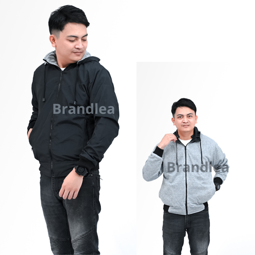 Jaket Bolak Balik 2 In 1 Jaket Motor BB Parasut Pria Jaket Parasut Premium