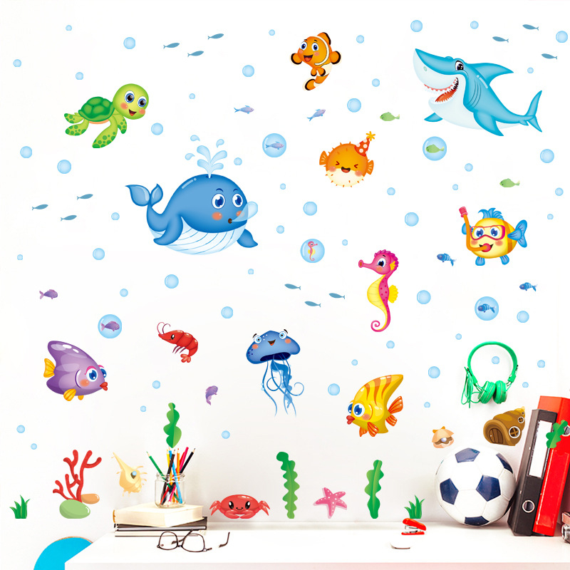 WALLSTICKER WALL STICKER STIKER WALLPAPER SETIKER IKAN HIASAN DINDING IKAN DEKORASI RUMAH KERAMIK KRAMIK KAMAR MANDI TEMBOK PINTU KACA JENDELA MINIMALIS IKAN LUMBA LUMBA PAUS LUCU DEKOR KAMAR MANDI ANAK ANAK LUCU KEKINIAN @banyak