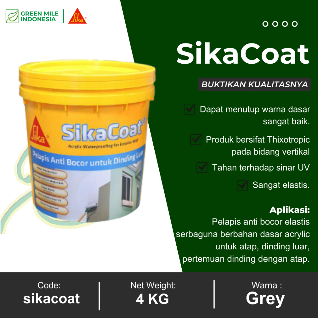 SikaCoat Sika coat 4 kg waterproofing cat pelapis anti bocor tembok