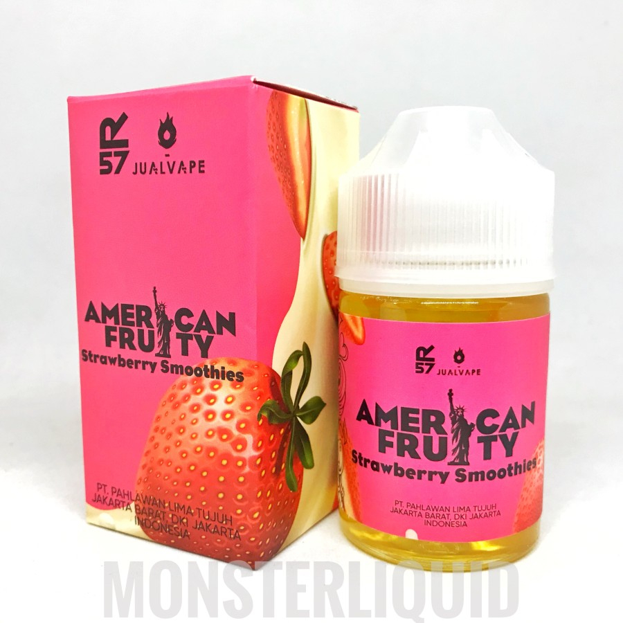 AMERICAN FRUITY STRAWBERRY SMOOTHIES BY R57 X JUALVAPE 3MG 60M