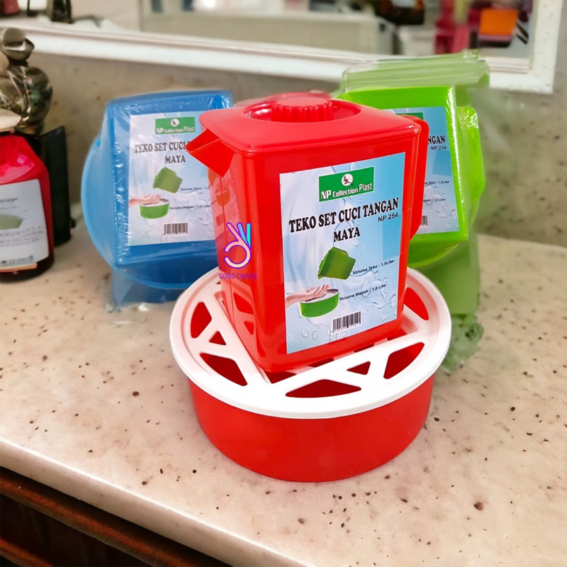 NP Set Teko cuci tangan/Teko kobokan/Teko plastik/Eskan Maya
