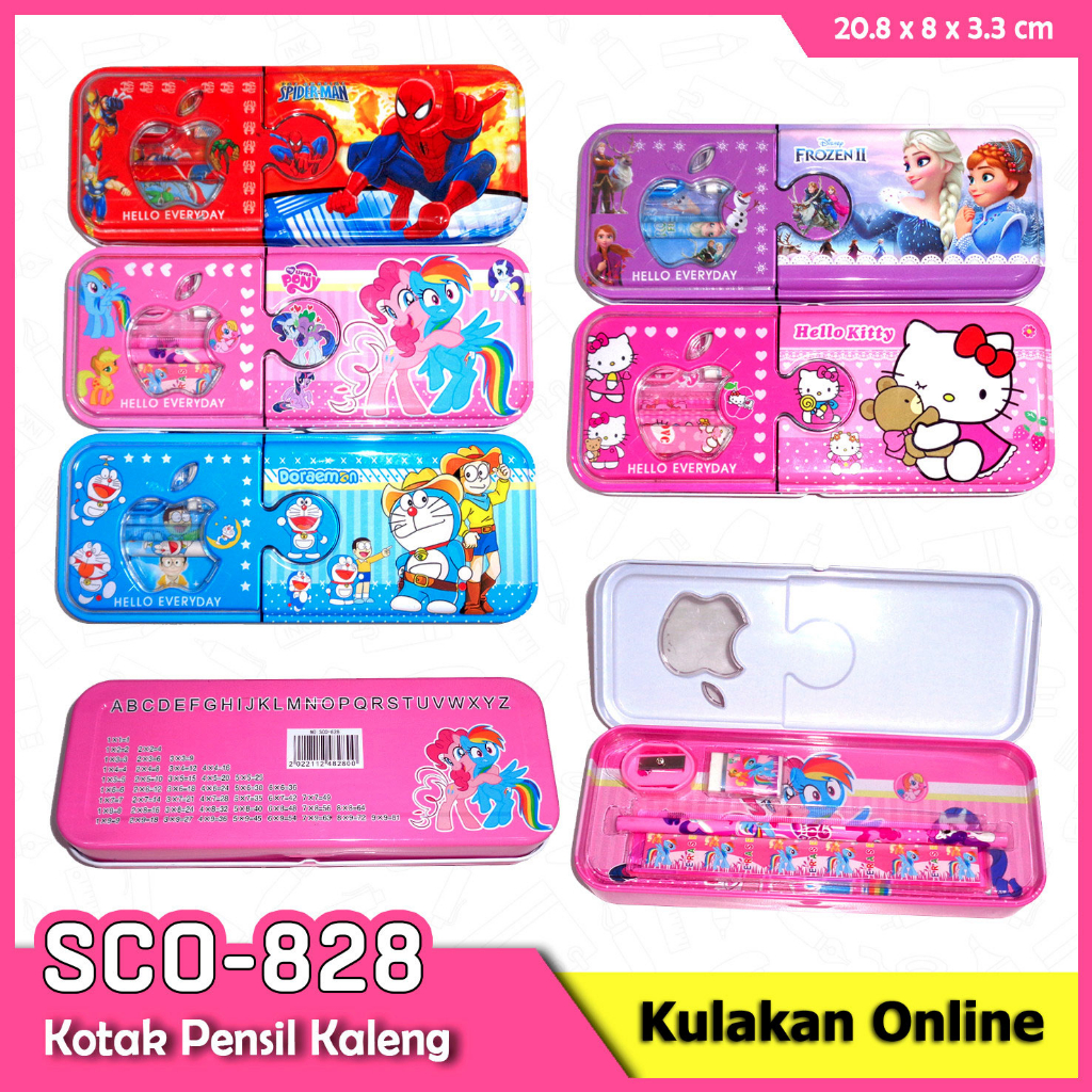 

Kotak Pensil Kaleng 828 (Plus 1 Set Alat Tulis)