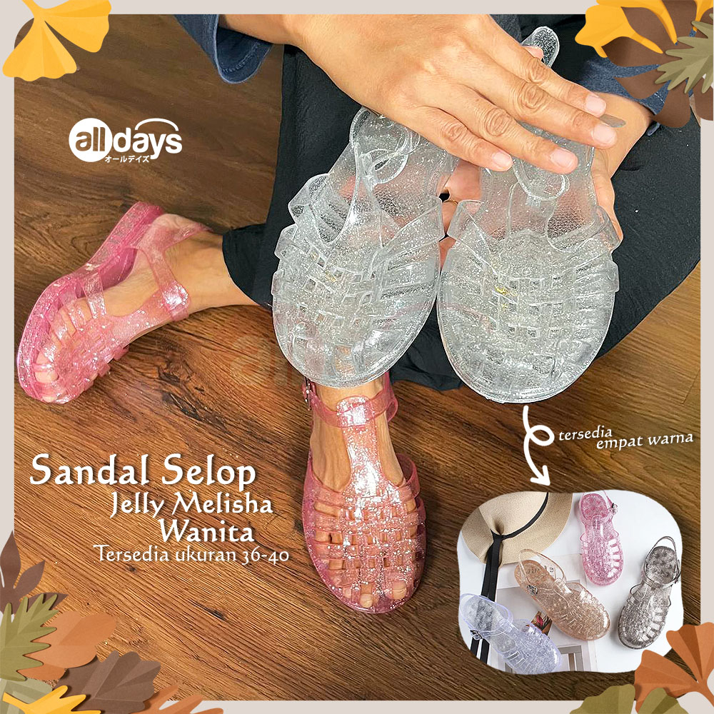 Alldays Sandal Flat Slip On Jelly Wanita / Sepatu Selop Wanita 23611 Size 36-40