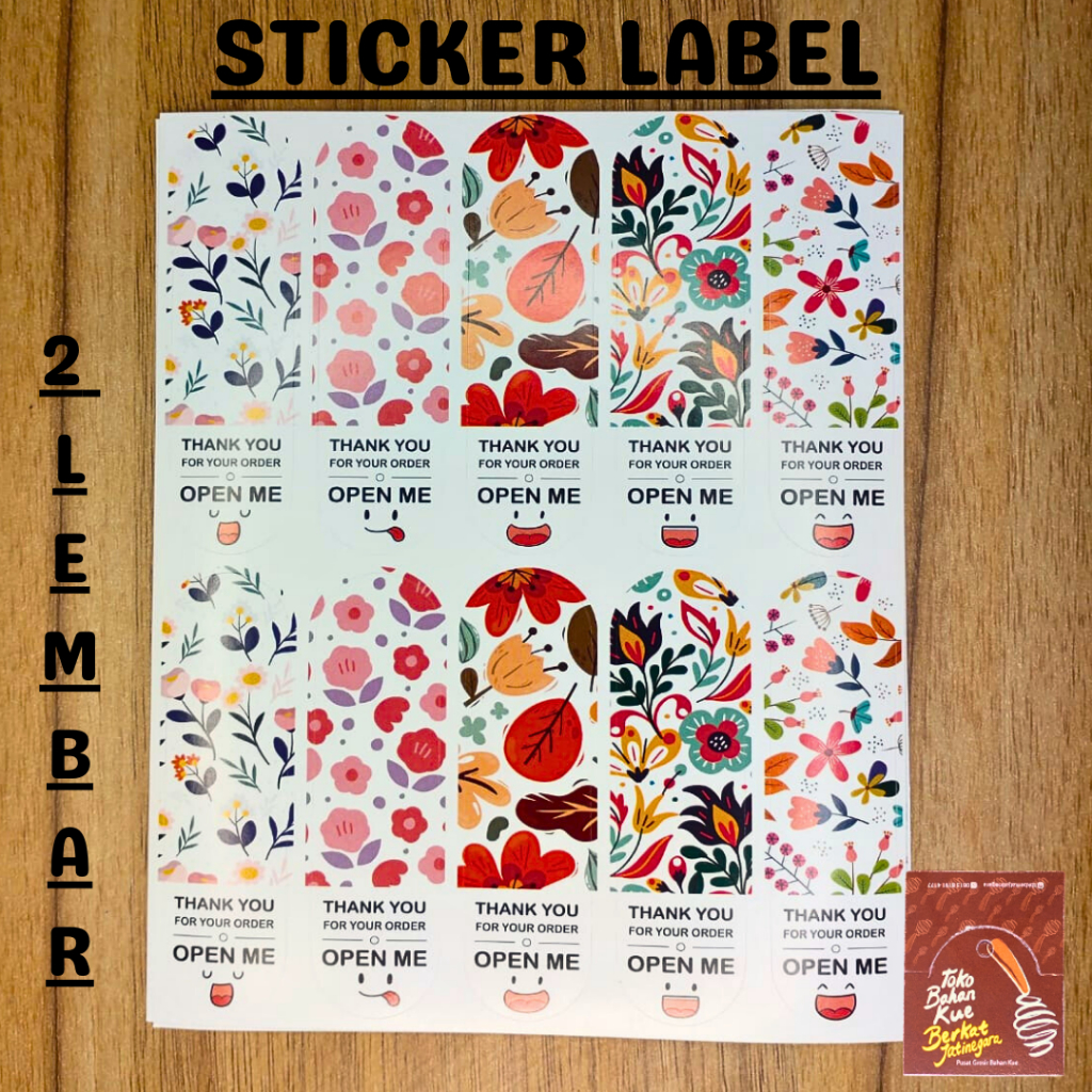 STICKER TOPLES LABEL / STICKER LABEL THANKYOU 03 ISI 2 LEMBAR