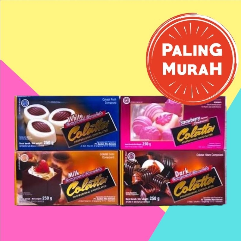 Collata Compound Chocolate 250gr Berbagai Varian Rasa