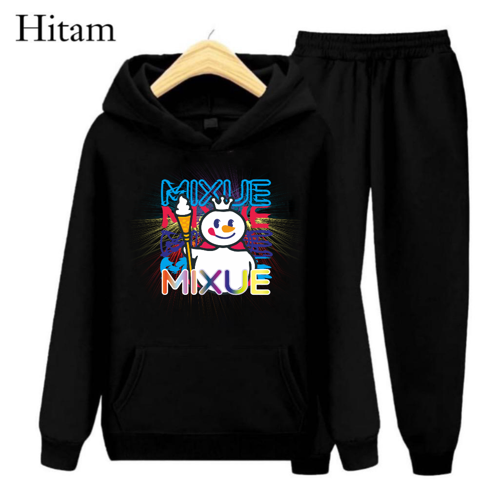 Setelan Sweater Hoodie Anak Mixue Grafic S,M,XL