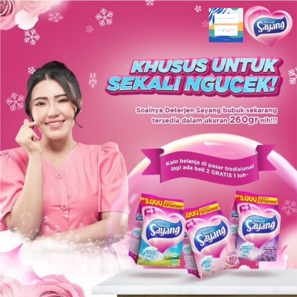 Sayang Powder Detergent 260 gr DETERGEN SAYANG 260 gr DETERJEN SAYANG 260 gr DETERGEN BUBUK DETERJEN BUBUK 260 gr