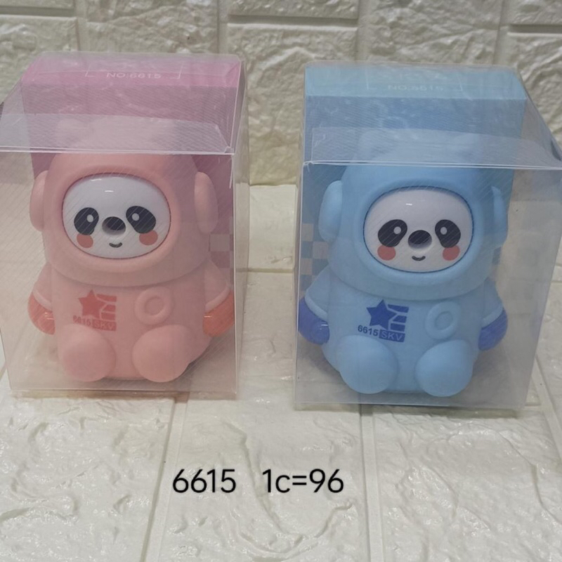 

Rautan pensil meja putar bentuk panda astronot satuan