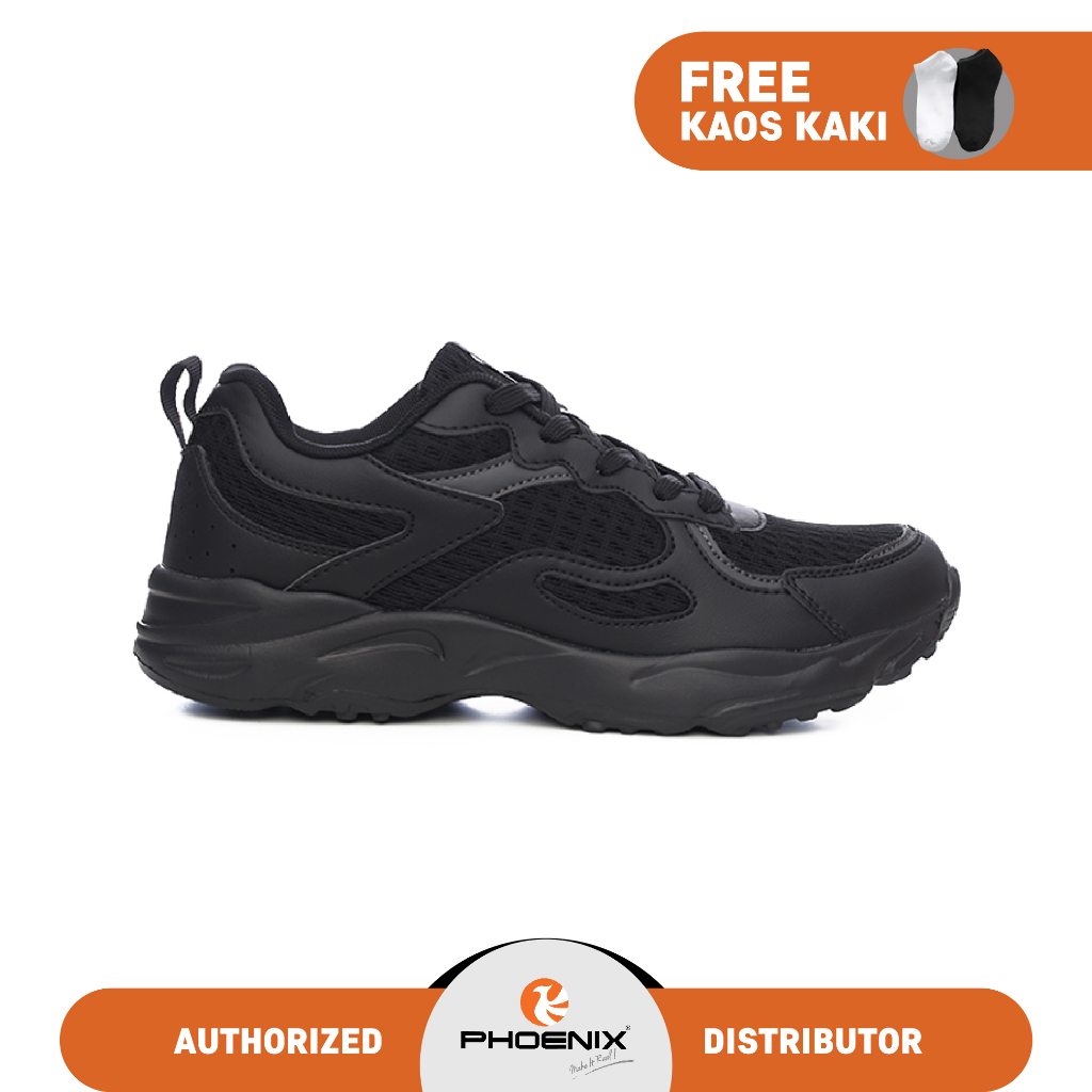 Phoenix Lucy Sepatu Running Wanita - All Black