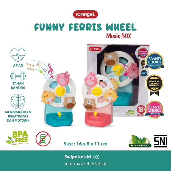 Mainan anak IQ Angel Funny ferris Music Box IQ8050