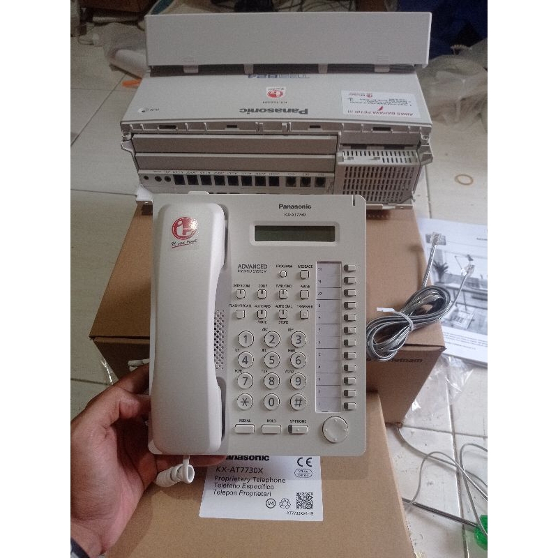 MESIN PABX PANASONIC KX-TES 3 LINE 8 EXTENSION SECOND LIKE NEW + DUS + TELEPON MASTER 1 UNIT REAL BARU