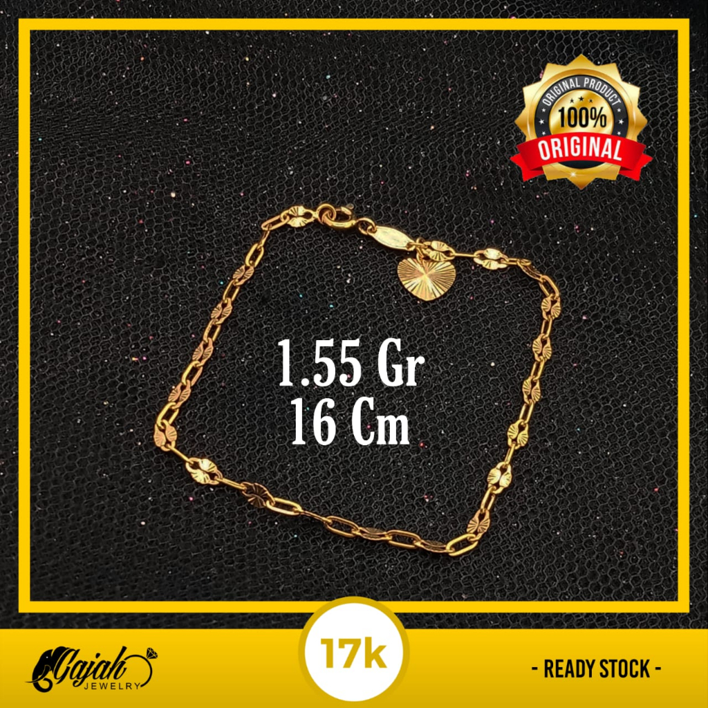 Gelang Emas 17K - 1.55 Gr Kadar 750 - 5329