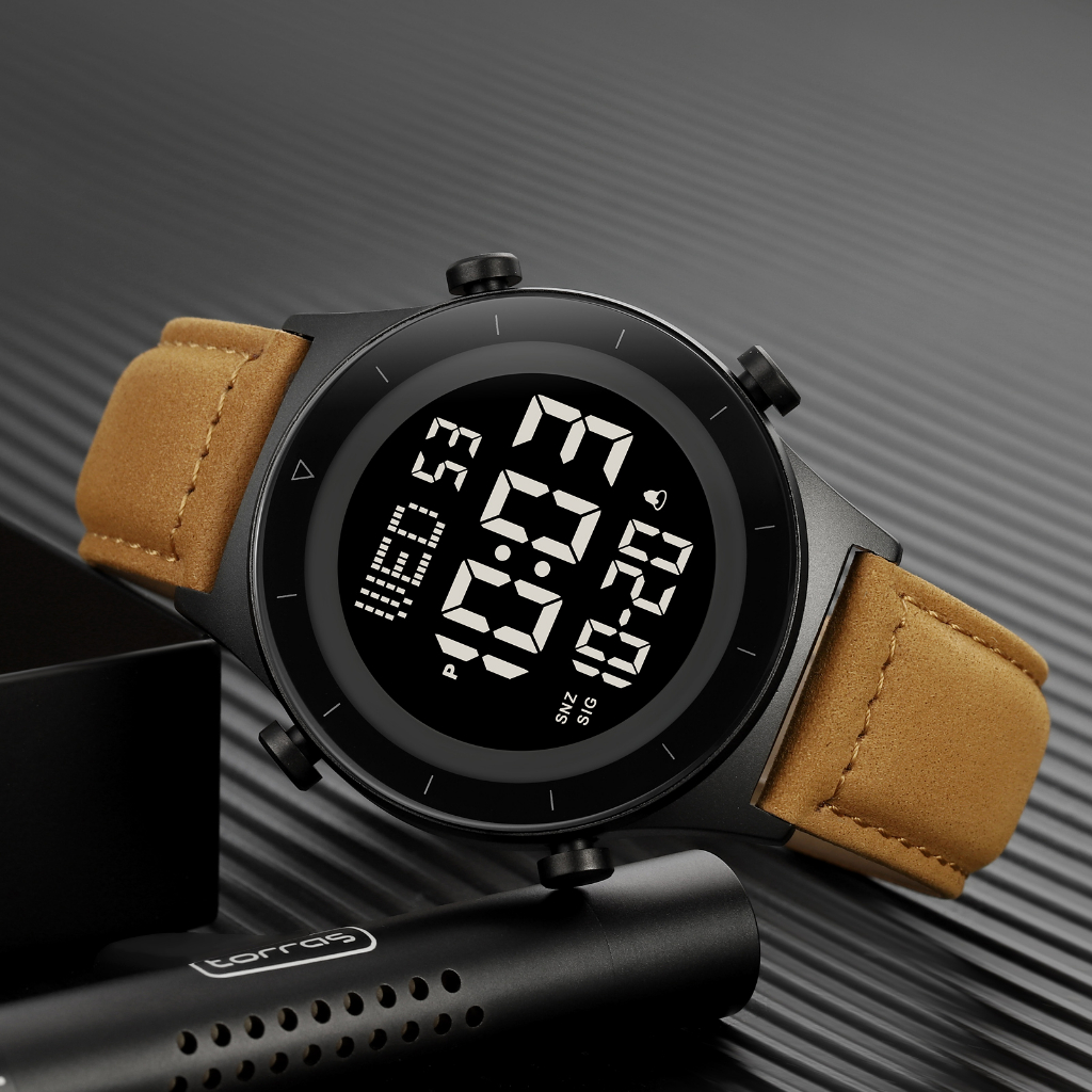 SKMEI 2079 Jam Tangan Pria Digital Chronograph Tali PU Leather WATCHKITE WKOS