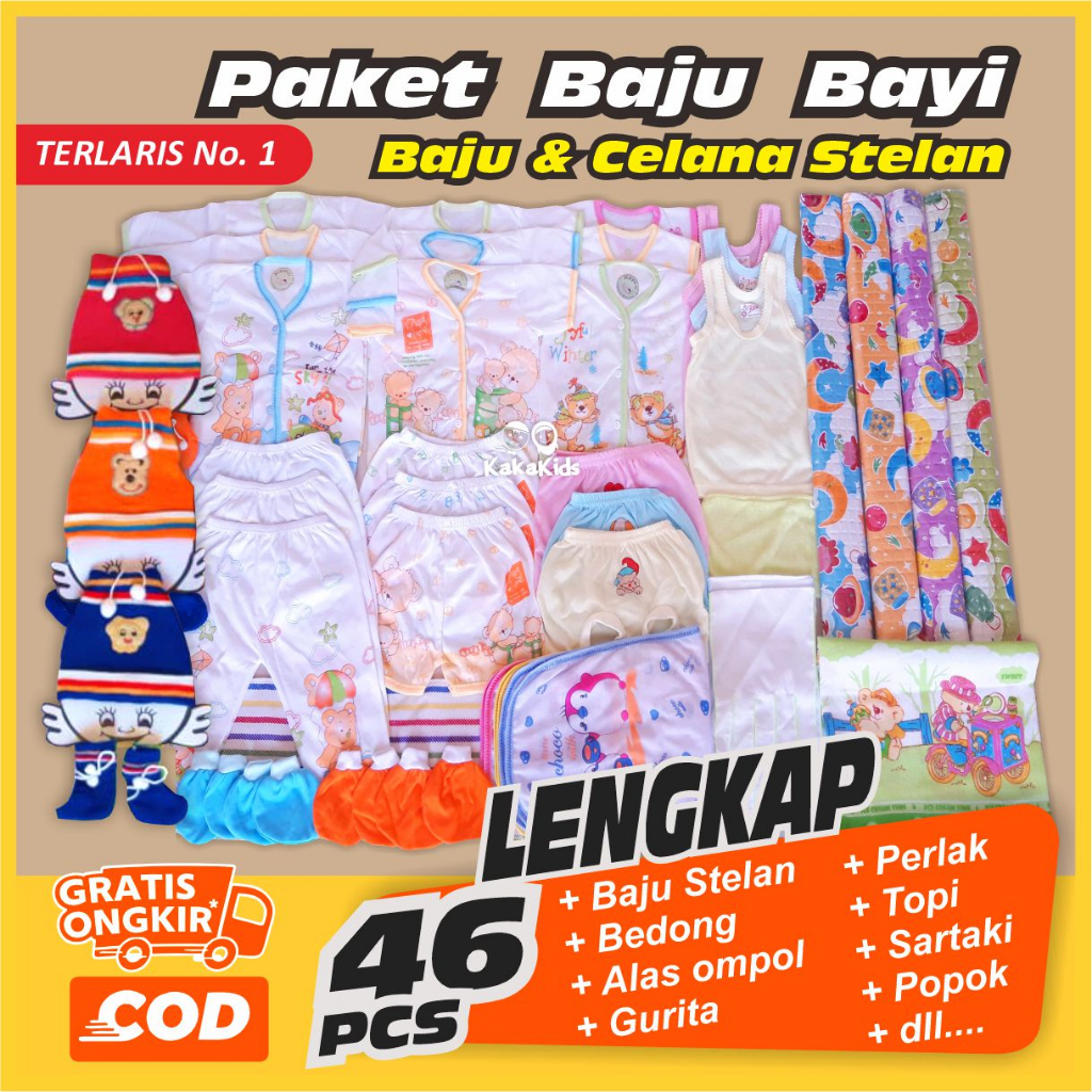 Baju Bayi Set New Born Paket Lahiran Murah Isi Lengkap, Kado Lahiran &amp; Perlengkapan Bayi Lahir