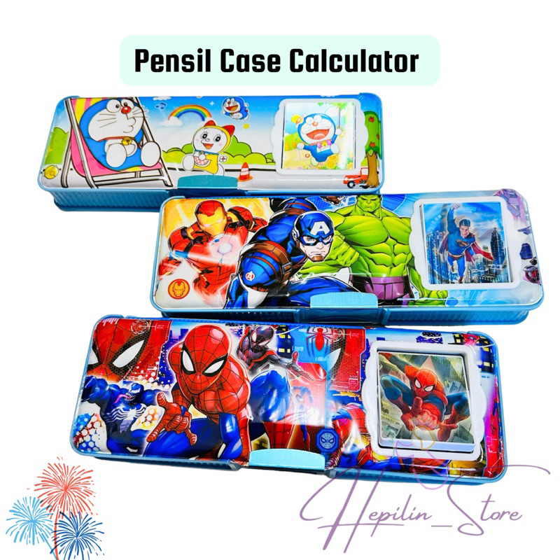 

Pensil Case Calculator Unicorn , Captain America dll / Tepak Pensil Kalkulator Frozen / Tempat Pensil Magnet + Calculator