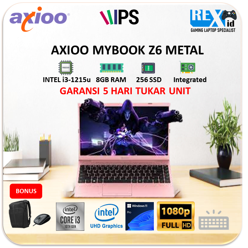 AXIOO MYBOOK Z10 METAL (i5 1235u 16gb 512ssd IrisXe W11Pro 14.0inch FHD IPS BLIT LAN)