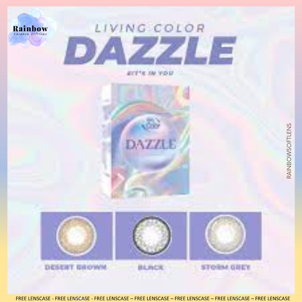 SOFTLENS DAZZLE MINUS (-4.50 SD -6.00) BY IRISLAB DIA 14.2MM FREE LENSCASE / LIVING COLOR / Softlen Soflen Soflens